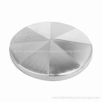 Stainless steel badges, round and simple
